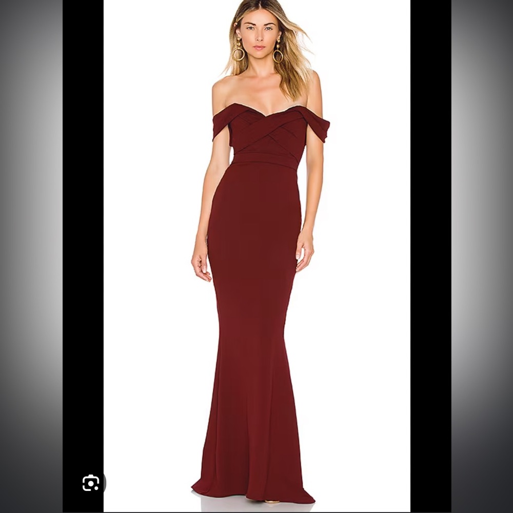NWT Nookie Camille Gown Wine Medium Revolve